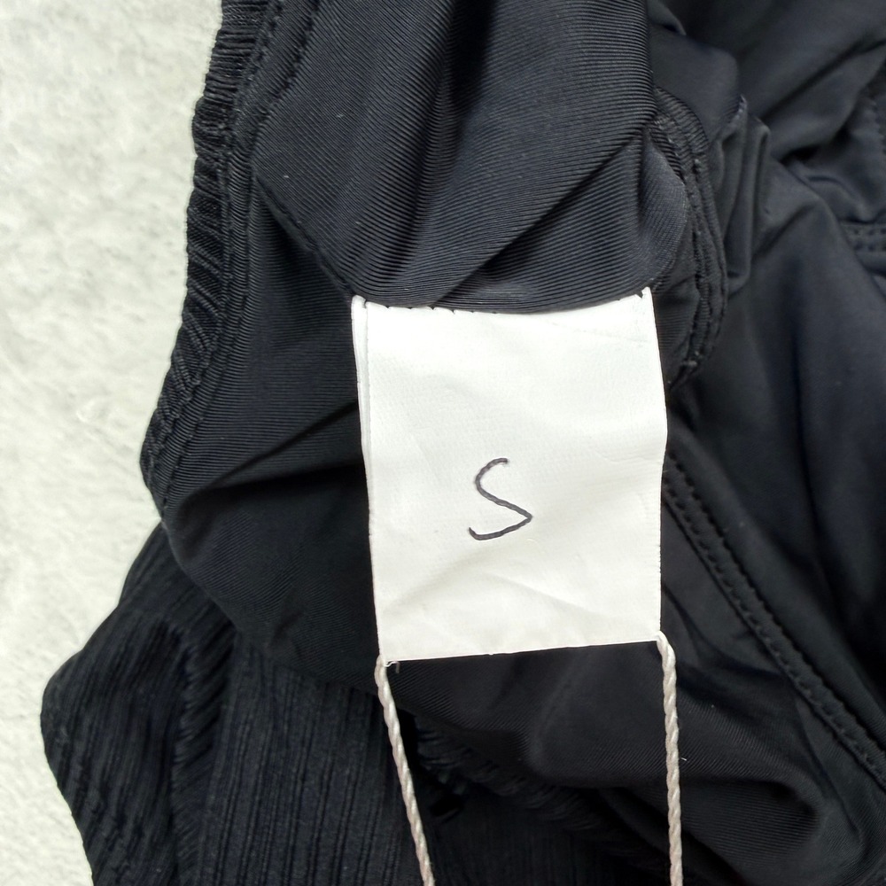 Andie Swim Small Mykonos Black Eco-ribbed One Piece Swimsuit Textured New Sample - Picture 4 of 8